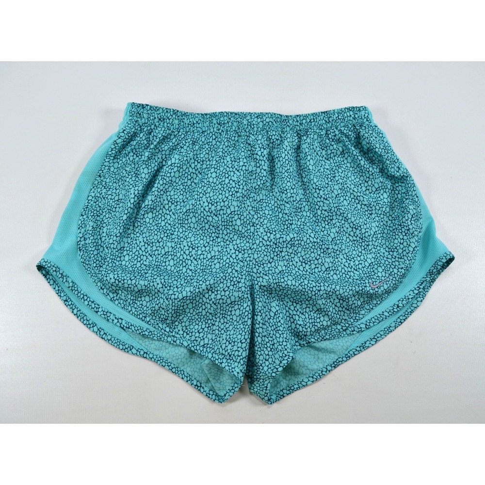 Nike Dri-FIT  Running Shorts Women's M‎ Teal Reptile Patterned Athletic Gym